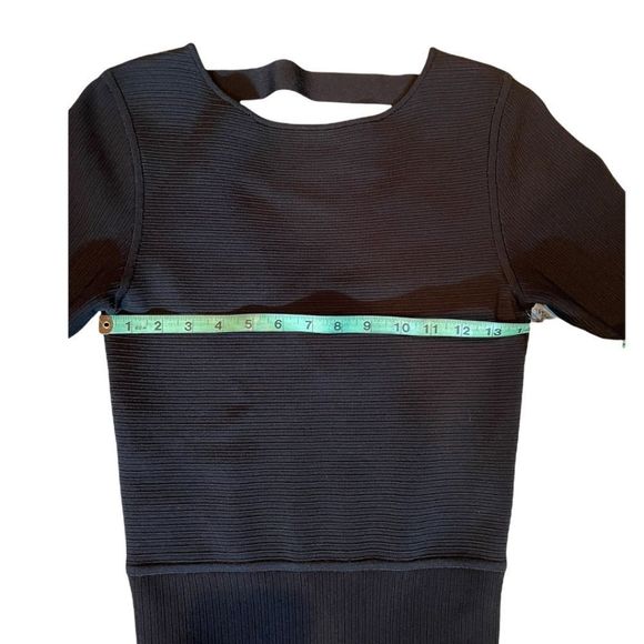 ISSA London Black Ribbed Dress Medium (UK large) - Picture 2 of 10